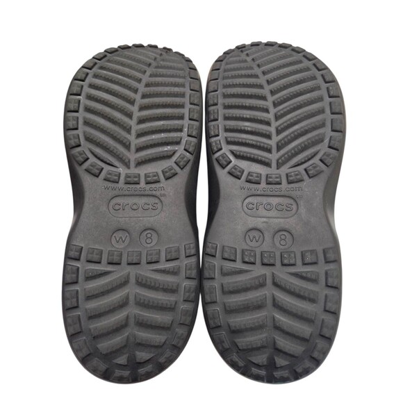 Crocs Unisex Baya Platform Clog Sandals Black Women's Size 8 Classic Comfort SH1 - Picture 5 of 8